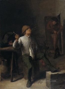 アドリアン・ブラウワー Painting - 喫煙者のバロック的田舎生活 アドリアン・ブラウワー
